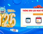  THÔNG BÁO NGHỈ TẾT DƯƠNG LỊCH 2026